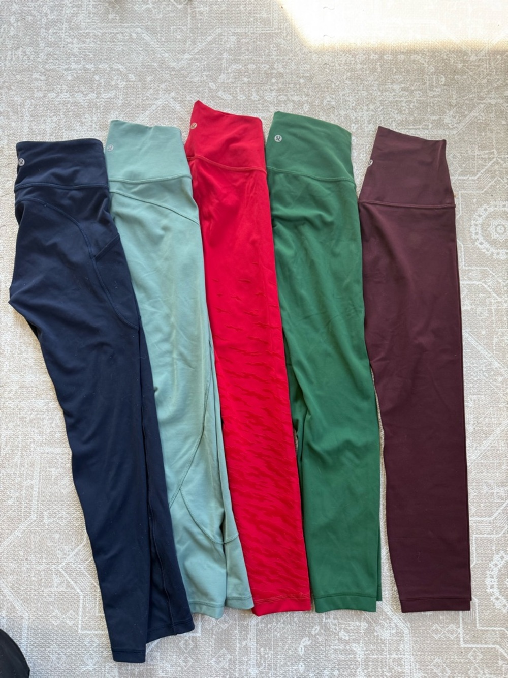lululemon athletica Kids Leggings - Navy, Sage, Red, Green, Burgundy